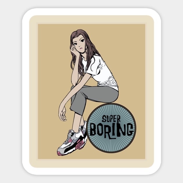 super boring Sticker by Cocktail